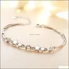 Bracelets de charme Simple Mode Personnalité Créative Star Bracelet Cadeau D'anniversaire Sier Engagement Dames Bijoux Drop Livraison Dhpeo