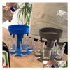 Barwerkzeuge 6 s Glasspender und Halter zum Füllen von Flüssigkeiten Cocktail SS Mtiple Drop Lieferung Hausgarten Küche Essbarware Dhrhm Dhrhm