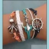 Bracelets de charme Bracelet en cuir Bracelets en gros pour bijoux Infinity Drop Livraison Dhqn2