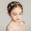 Decorative Flowers & Wreaths Born Baby Girls Hair Headwear Infant Princess Faux Jewel Head Wedding Jewelry Elegant Gift Floral Fashion Acces