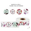 Adhesive Stickers 500Pcs Roll 2.5Cm 1 Inch Thank You So Much Round Label For Holiday Presents Business Festive Decoration Drop Deliv Dhsxq