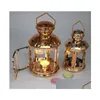 Candle Holders Hanging Lantern Holder Hollow Tealight Candlestick Vintage Golden Moroccan Drop Delivery Home Garden Dhhbx