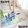 Bath Mats Baispo Simple Mat On The Floor Anti Slip Fast Water Absorption Home Bedroom Living Room Carpet For Bathroom Accessories 22 Dhot5