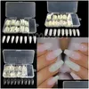 False Nails Press On Luxury Wholesale Fake Nail 100 Piece Boxed Long FL Stick Ballet French Potherapy Artificial Box Color Sending D DH3W2