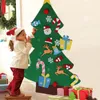 Christmas Decorations DIY Felt Tree For Kids With Glitter Ornaments Xmas Gifts Door Wall Hanging