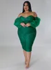 Plus Size Dresses Luxury Wedding Dress Birthday Women Christmas Strapless Off Shoulder Sexy Evening Wholesale Drop