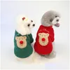 Dog Apparel Clothes Winter Warm Pet Jacket Coat Puppy Christmas Party Clothing For Small Medium Dogs Fashion Outfit Drop Delivery Ho Dhwsp