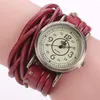 Wristwatches Women Vintage Retro Rivet Braided Genuine Leather Bracelet Watch Casual Ladies Quartz Clock Relogio Feminino Drop