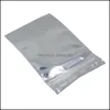 F￶rpackningsv￤skor 20SIZES ALUMINIUMFOIL KLAR FￖR DULT ￅTERSTￄLLA PLASTISKA RETAIL LￅS PACKAGA LASER BAG ZIPPER MYLAR PACKAG