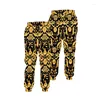 Pantalons pour hommes Style de cour baroque Pantalons de survêtement Baggy Joggers Golden Flower Wide Leg Oversized 3D Printing Pattern Wholesale Drop