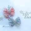 Headwear Hair Accessories 10pcs Christmas Snowflake Crystal Clips for Women Kids Ties Girls pins Blue Scrunchies 230112