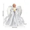 Christmas Decorations Tree Top Angel Delicate Statue With LED Light Decoration For Ornament Holiday