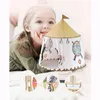 Toy Tents Kid Tent House Portable Princess Castle 123*116 cm Gegenwart Hang Flag Kinder Tipe Zeltspiel Zelt Geburtstag Weihnachtsgeschenk 230111