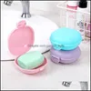 Soap Dishes Plastic Travel Box With Lid Portable Waterproof Bathroom Creative Aroon Dish Boxes Holder Case 5 Colors Drop Delivery Ho Dhsh0