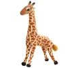 Plyschdockor simulering giraff leksak docka mjuk stående knä hållning födelsedagspresent barns sovrum dekoration 230111