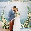 Party Decoration 2M Iron Circle Wedding Birthday Arch Background Wrought Props Outdoor Lawn Round Backdrop Frame Balloon Drop Delive Dh04F