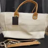 Mode Tote Tas met riem Pearl -patroon canvas kast 2 kleuren dik canvas case boodschappentas dames canvas wasbaging opslag case317z