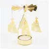 Décoration de fête bougeoir rotatif pour décorations de mariage chandelier romantique saint valentin supports de table livraison directe Dh6Gz