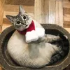 犬の首輪少年襟小さな猫のクリスマスデコレーションホリデースカーフペット動物アクセサリーキラキラ