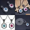 Collane con ciondolo Occhi Pendenti Turchia Uomo Donna Collana con dichiarazione Skl Bijoux Gothic Men Elf Eye Drop Delivery Jewelry Dhlp6