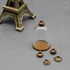 Pendanthalsband xcdiy 5set/parti 30 20mm Glass Globe Antique Bronze Base 8mm Beads Cap Diy Inions Bottle Necklace