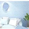 Sfondi 1M 3D Adesivi murali in mattoni finti Fai da te Carta da parati autoadesiva decorativa impermeabile Camera dei bambini Camera da letto Cucina Casa