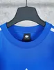 Xinxinbuy Hommes Designer Tee T-shirt 23ss Paris Lettres à rayures d'épaule imprimées à manches courtes en coton femmes noir bleu kaki XS-XL