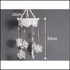 Kerstdecoraties ins rame handgeweven boom hanger thuis Boheemse decoratie muur hangende ornamenten vrolijke feestwind chime drop de dhseh