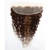 P4/27 Deep Wave Yirubeauty Double Wefts 13x4 레이스 정면 프리 파트 피아노 컬러 10-30inch