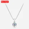 K4JW Other Serenity Day Real Moissanite Pendant Necklace For Women 100% S925 Sterling Silver Wedding Bridal Jewelry