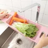 Dish Racks Adjustable Sink Drying Straw Drain Basket Vegetable Fruit Holder Tableware Storage Washing Kitchen 230111