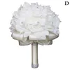 Decoratieve bloemen bruiloft nep bruids boeketten bruidsmeisje roze middelpunt bruid hydrangea kunstmatige witte lelie van de vallei -benodigdheden