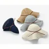 Brede rand hoeden damesstro hoed kanten sunbonnet strand outdoor reizen sunhat zomer grote opvouwbare pet chapeu