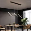 Pendelleuchten Moderne LED-Streifen Hängelampe Innenbeleuchtung für Wohnzimmer Esszimmer Nachtlicht Dekoration