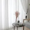 Vorhang-Vorhänge, moderne, solide Tüll-Fenstervorhänge für Wohnzimmer, Schlafzimmer, Chiffon, transparenter Voile-Vorhang