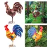 Garden Decorations Metal Rooster Statues Outdoor Figurines Ornament Yard Art For Lawn Backyard Patio Artwork