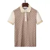 Wysokiej klasy markowa koszulka z krótkim rękawem męska pszczoła koszulka polo 100% bawełna klapa biznes koreańskie lato pełne litery hafty odzież męska 2023 #002