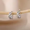 Hoop Ohrringe Cuban Link Kette Für Frauen Zirkon Geometrische Schwein Nase Ohrring Luxus Engagement Geburtstag Schmuck Geschenk BFF 2023