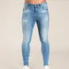 Jeans da uomo Uomo Skinny lavato Hip Hop Estate Sottile Streetwear Casual Nero Blu Uomo Slim Fit Stretch Biker Matita Pantaloni in denim