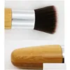 Other Housekeeping Organization Professional Bamboo Foundation Brush Powder Concealer Blush Liquid Angled Flat Top Base Cosmetics Dhdtu