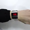Relógios de punho 2023 Watch masculino aço inoxidável azul vermelho Digital LED de luxo Militar de moda esportiva Relógio masculino