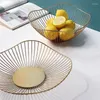 Opslagflessen Smeedijzeren fruitmand Nordic Style Home Living Room Bowl Snack Creative Creative
