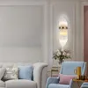 Appliques murales lumière moderne lampe de luxe salon Simple américain métal cristal El chambre chevet luminaire