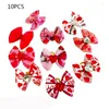 Dog Apparel Valentine's Day Costume Red Love Hearts Hat Holiday Party Headwear Hair Accessories Hairpins For Small Medium Dogs