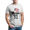 Men's T Shirts Papasaurus 4th Of July US Flag Dadasaurs Fathers Size Harajuku Boy Design High Street Tshirts 139254