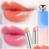 Lipgloss Crystal Jelly Lipstick Langdurige Voedzame Lippen Moisturizer Magische Temperatuur Kleurverandering Verzorging Cosmeticsliplip Drop D Dhpn6