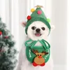 犬のアパレル子犬クリスマスバンダナビブスクリスマスかわいいペットの猫服テディーのための面白い衣装