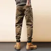 Jeans masculinos Moda de streetwear Homens soltos Fit Pocket Pocket Pocket Casual Cargo Pants Maclão Macacão Coreano Hip Hop Jolveres de Hip Hop