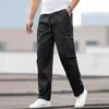 Pantalons pour hommes Hommes Casual Cargo Hommes Pantalons Grande Poche Lâche Droite Élastique Work Fit Joggers Vêtements Pour Hommes Automne Hiver