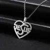 Pendant Necklaces Eueavan 10pcs/lot Loving Heart Arrows Jesus Crucifix Stainless Steel Necklace Role Chain Women Men Gift Wholesale